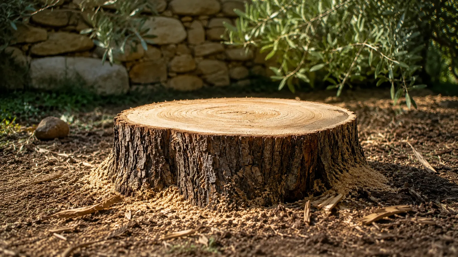 Démontage par tronçons d'un arbre dans un jardin enclavé du 06