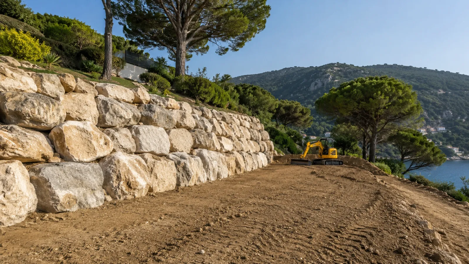 Terrassement et enrochement